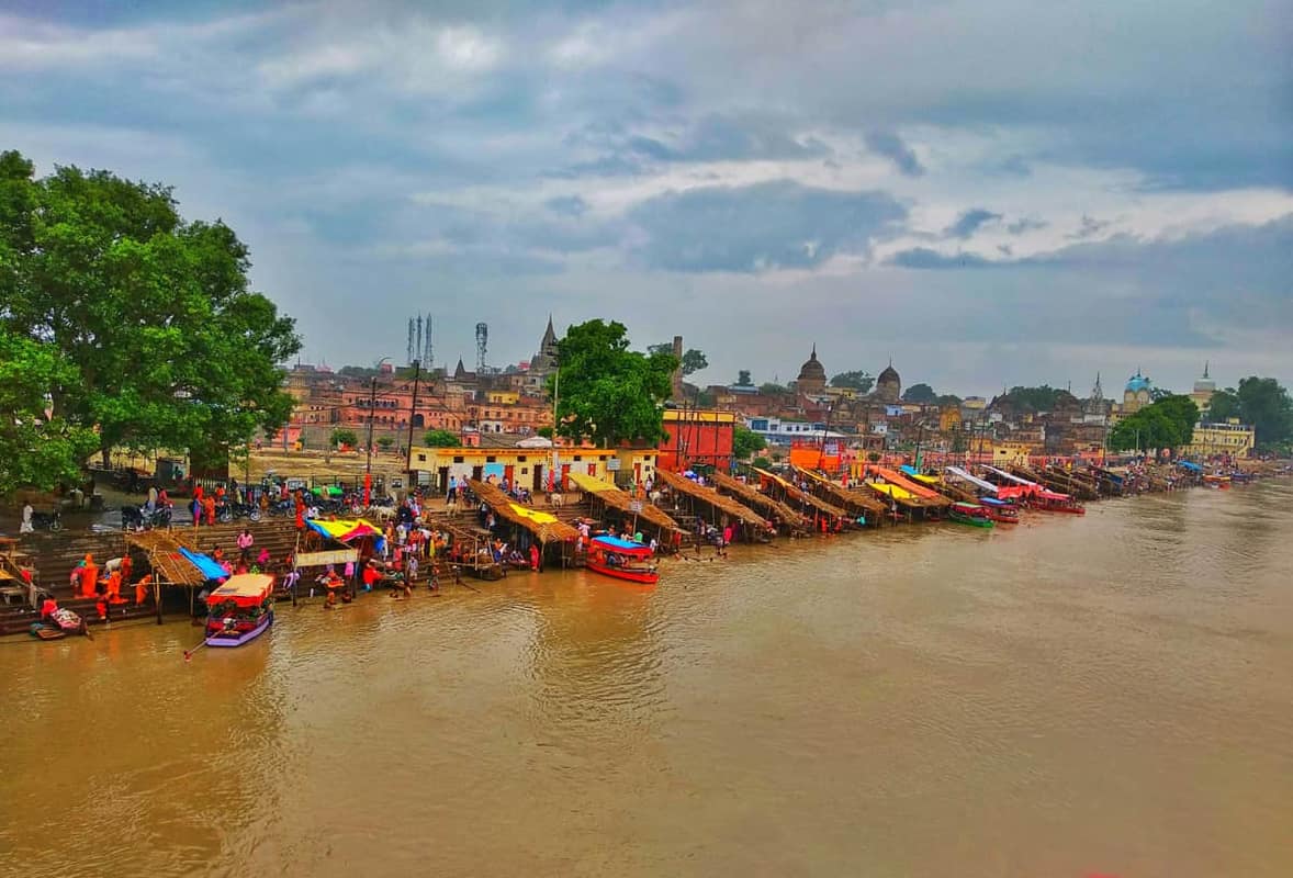 Saryu river Nayaghat, Ayodhya, Faizabad., India